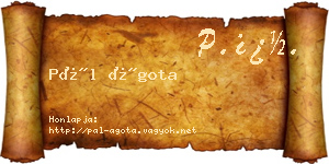Pál Ágota névjegykártya